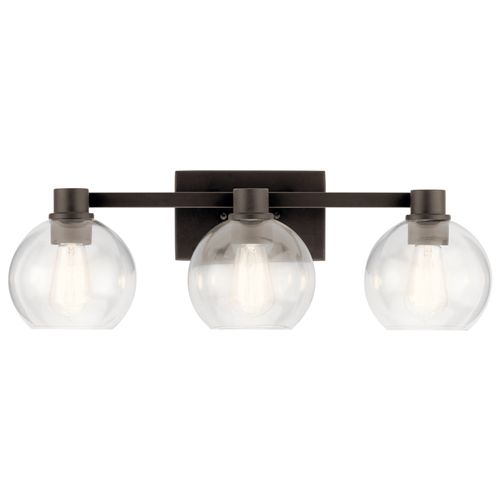 Main product image of The Harmony 24.5" 3 light vanity light w/ clear glass (Olde Bronze)