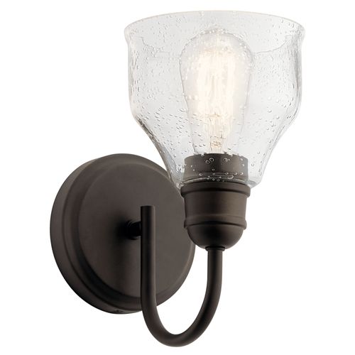 Main product image of Avery 9.25" 1 Light Vanity Light w/ Clear Seeded Glass (Olde Bronze)