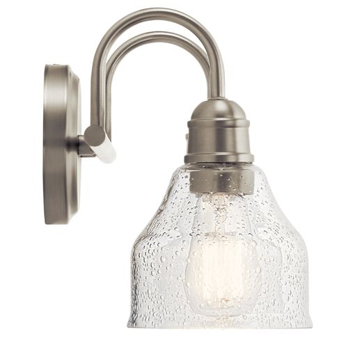 Main product image of Avery 14.75" 2 Light Vanity Light w/ Clear Seeded Glass (Brushed Nickel)