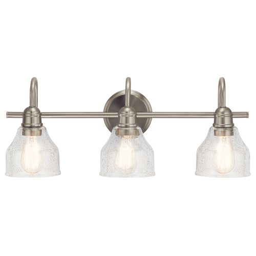 Main product image of Avery 24" 3 Light Vanity Light w/ Clear Seeded Glass (Brushed Nickel)
