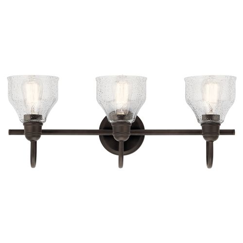 Main product image of Avery 24" 3 Light Vanity Light w/ Clear Seeded Glass (Olde Bronze)