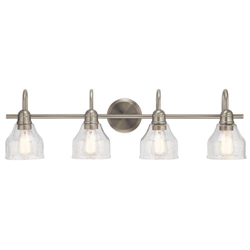Main product image of Avery 33.25" 4 Light Vanity Light w/ Clear Seeded Glass (Brushed Nickel)
