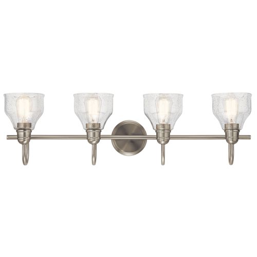Main product image of Avery 33.25" 4 Light Vanity Light w/ Clear Seeded Glass (Brushed Nickel)