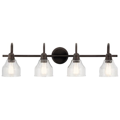 Main product image of Avery 33.25" 4 Light Vanity Light w/ Clear Seeded Glass (Olde Bronze)