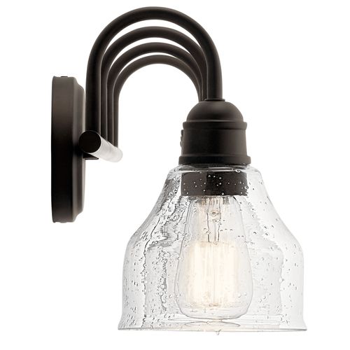 Main product image of Avery 33.25" 4 Light Vanity Light w/ Clear Seeded Glass (Olde Bronze)