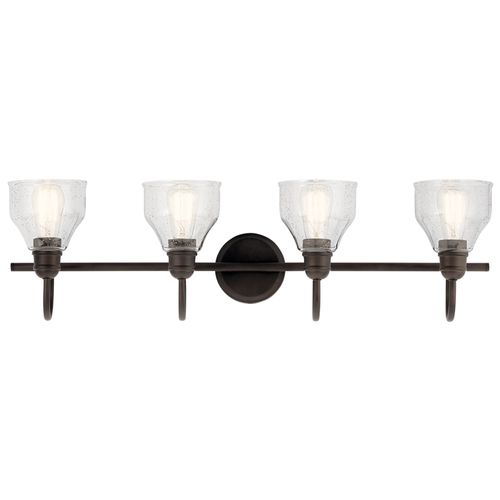 Main product image of Avery 33.25" 4 Light Vanity Light w/ Clear Seeded Glass (Olde Bronze)