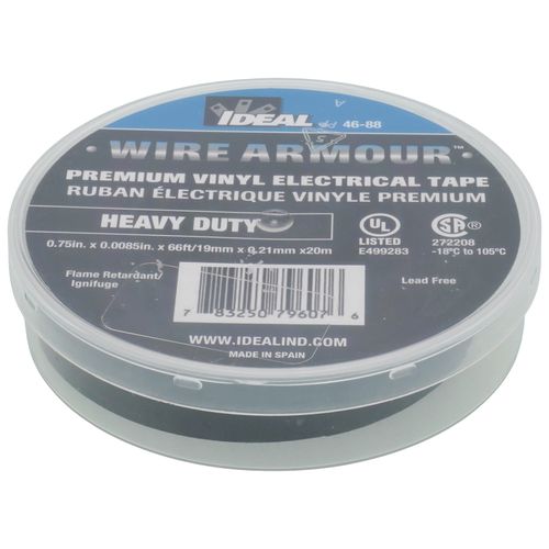 Main product image of 3/4" x 66' Heavy Duty Professional Grade Vinyl Electrical Tape (Black)