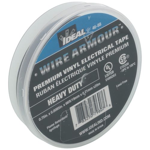 Main product image of 3/4" x 66' Heavy Duty Professional Grade Vinyl Electrical Tape (Black)