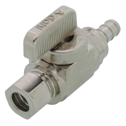 Main product image of 3/8" PureFlow PEX Crimp x 3/8" OD Compression Straight Stop, Lead Free (Chrome)