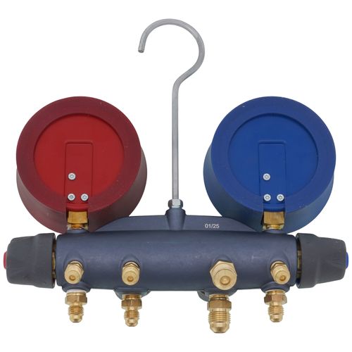 Main product image of Brute II 4 Valve Test & Charging Manifold w/ 60" PLUS II Compact Ball Valve (R-22/404A/410A)