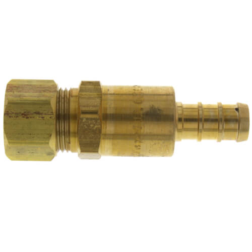 46032 Viega 46032 3/8" PureFlow PEX Crimp x 1/4" CTS Lav Adapter, Zero Lead Brass