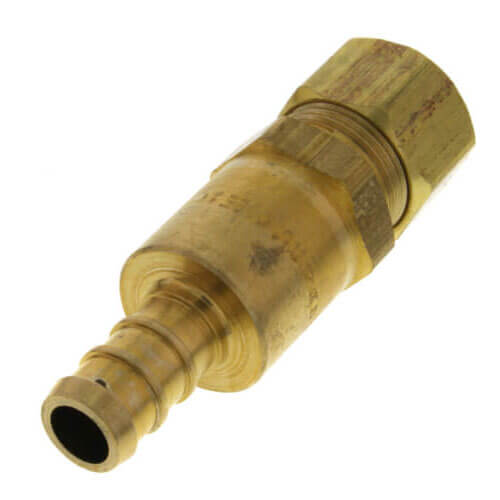 46032 Viega 46032 3/8" PureFlow PEX Crimp x 1/4" CTS Lav Adapter, Zero Lead Brass