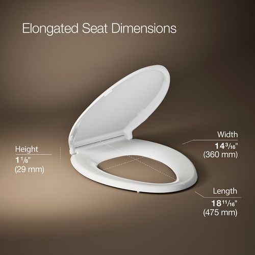 Main product image of Cachet ReadyLatch Quiet-Close Elongated Toilet Seat (White), K-4636-RL-0