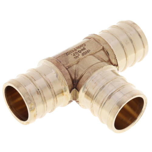 46540 Viega 46540 Zero Lead Brass 3/4" PEX Crimp x 3/4" PEX Crimp x 3/4" PEX Crimp