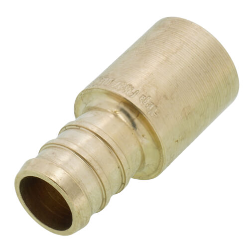 Main product image of 1/2" PEX Crimp x 1/2" Male Sweat Copper Fitting Straight Adapter (Lead Free)