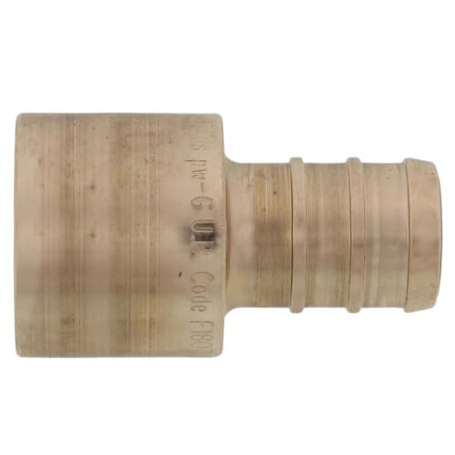 Main product image of Zero Lead Brass 1/2" PureFlow PEX Crimp x 1/2" Copper Tubing Adapter (F)
