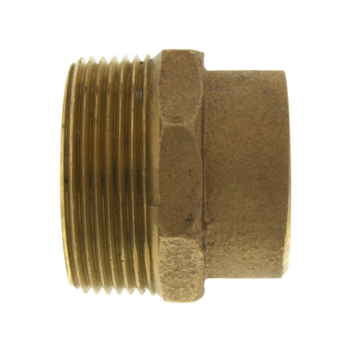 1-1/4" x 1-1/2" Cast Brass DWV Male Adapter