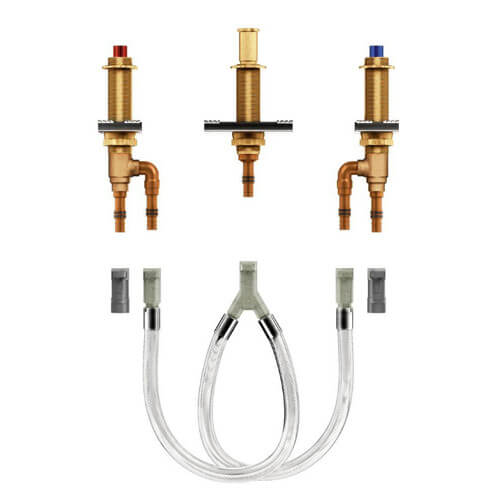 Main product image of Adjustable 3-Hole Two Handle Roman Tub Valve w/ 1/2" Connection (CPVC/PEX), 4793