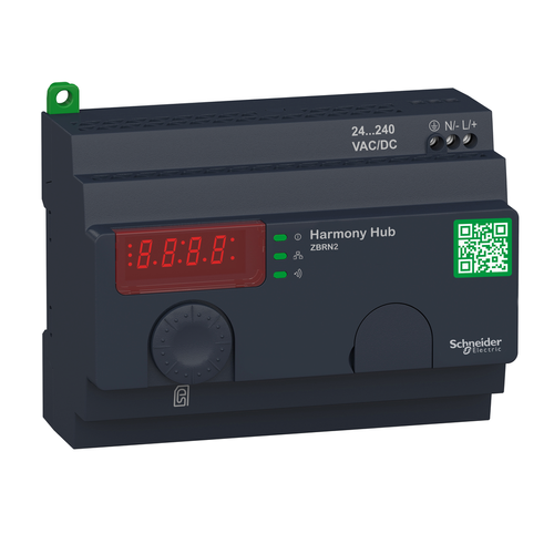 Main product image of Harmony Hub Wireless Serial Line Gateway, Zigbee Green Power Gate, Wireless to Modbus TCP (24-240 VAC/DC)