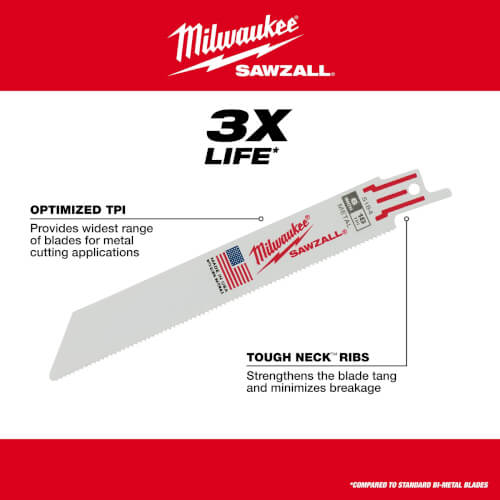 Main product image of Sawzall Blade, 14 TPI, (9" Length) (5 pack)