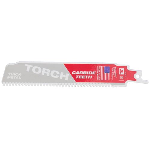 Main product image of Sawzall Torch Reciprocating Blade w/ Carbide Teeth, 7 TPI, 6" Length (1 Pack)
