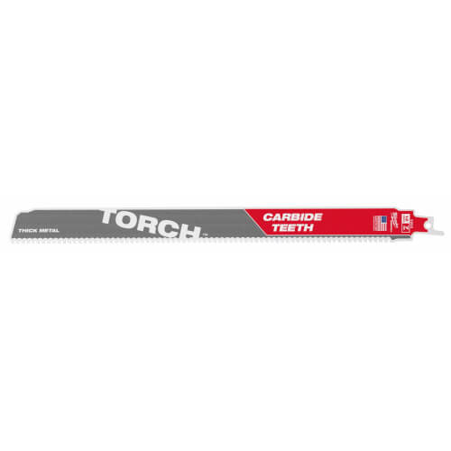 Main product image of Sawzall Torch Reciprocating Blade w/ Carbide Teeth, 7 TPI, 12" Length (1 Pack)