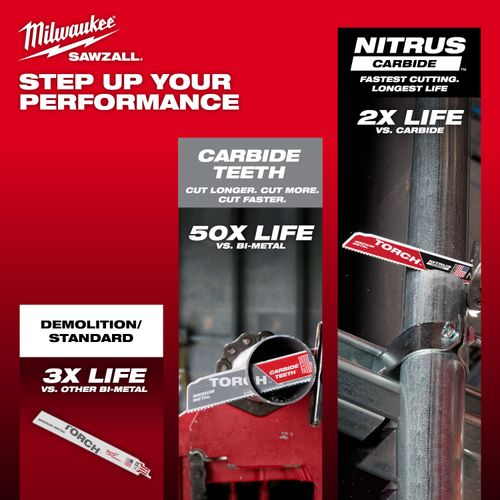 Main product image of 6" 10 TPI The Torch With Carbide Teeth For Medium Metal (3 Pack)