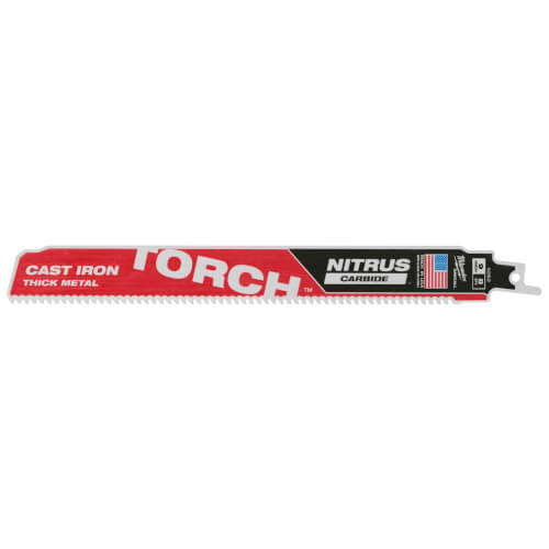 Main product image of Sawzall Torch Reciprocating Blade w/ Nitrus Carbide Teeth, 7 TPI, 9" Length (3 Pack)