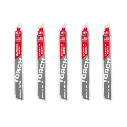 Main product image of 9" 10 TPI The Torch With Carbide Teeth For Medium Metal (5 Pack)