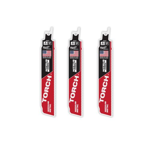 Main product image of  6" 10 TPI The Torch With Nitrus Carbide Teeth For Medium Metal (3 Pack) 