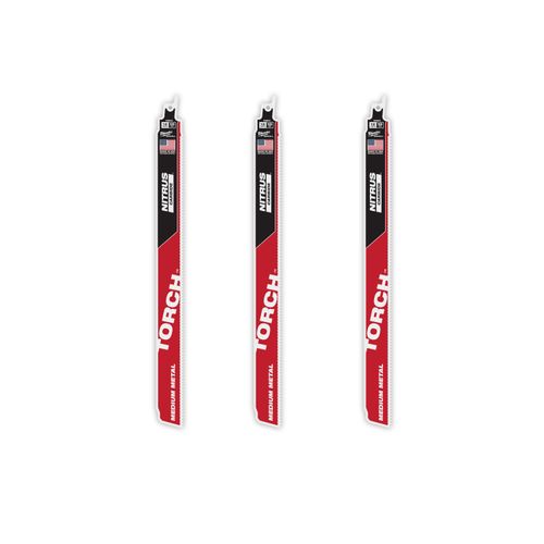 Main product image of  12" 10 TPI The Torch With Nitrus Carbide Teeth For Medium Metal (3 Pack) 