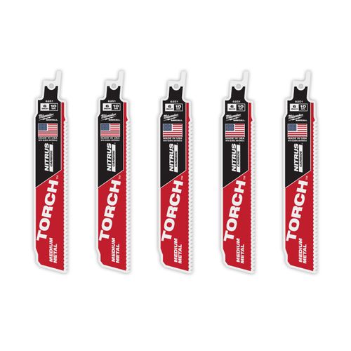 Main product image of  6" 10 TPI The Torch With Nitrus Carbide Teeth For Medium Metal (5 Pack) 
