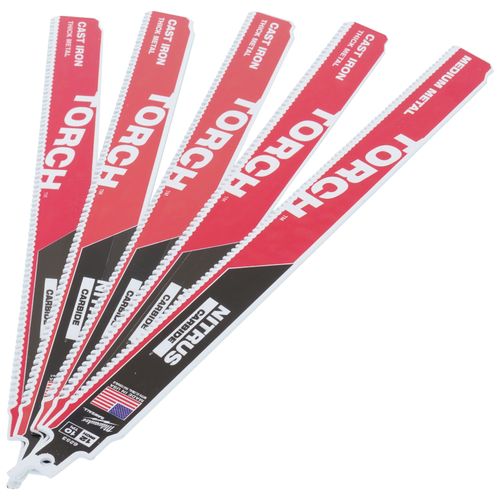 Main product image of  12" 10 TPI The Torch With Nitrus Carbide Teeth For Medium Metal (5 Pack) 