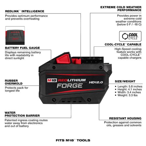 Main product image of M18 REDLITHIUM FORGE HD12.0 Battery Pack