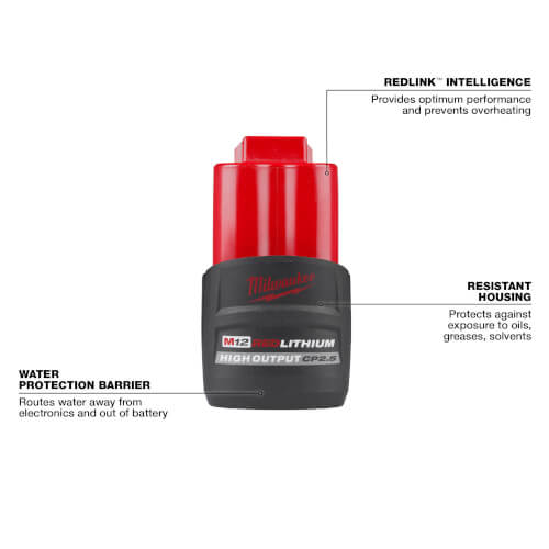 Main product image of M12 REDLITHIUM HIGH OUTPUT CP2.5 Battery Pack