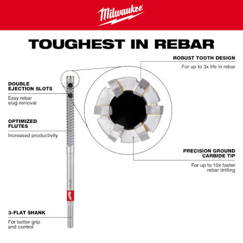 Main product image of 9/16" X 12" Straight Shank Rebar Cutter