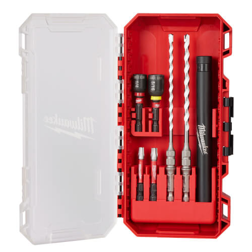 Main product image of 7 Piece Shockwave Impact Duty Carbide Multi-Material Drill Bit Concrete Screw Install Kit