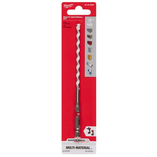 Main product image of 3/16" x 4" x 6" SHOCKWAVE Impact Duty Carbide Multi-Material Drill Bit