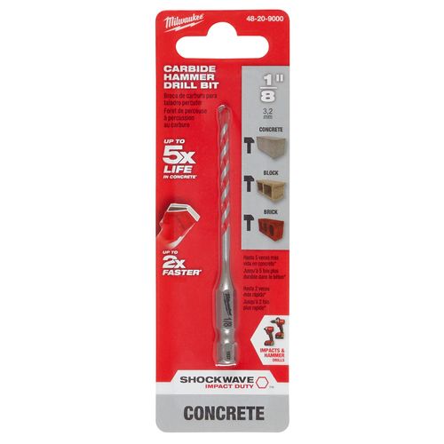 Main product image of 1/8" x 2" x 3-1/2" SHOCKWAVE Impact Duty Carbide Hammer Drill Bit