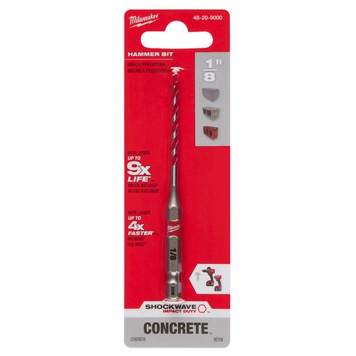 Main product image of 1/8" x 2" x 3-1/2" SHOCKWAVE Impact Duty Carbide Hammer Drill Bit