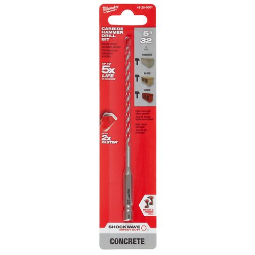 Main product image of 5/32" x 4" x 6" SHOCKWAVE Impact Duty Carbide Hammer Drill Bit
