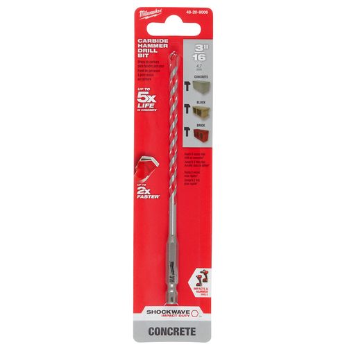 Main product image of 3/16" x 4" x 6" SHOCKWAVE Impact Duty Carbide Hammer Drill Bit