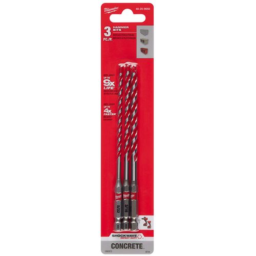 Main product image of 3PC. SHOCKWAVE Impact Duty Carbide Hammer Drill Bit Set