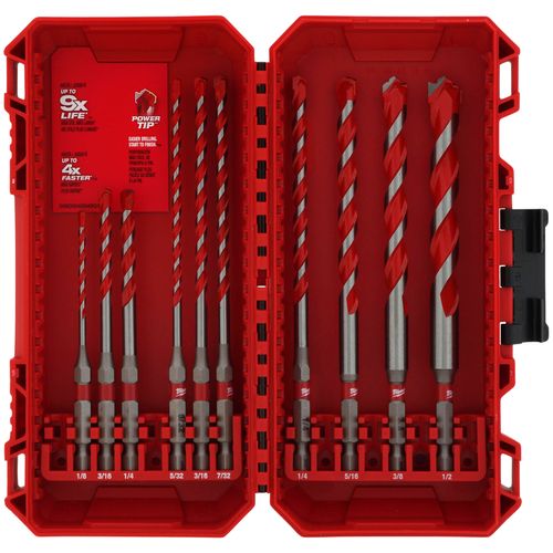 Main product image of 10 Piece Shockwave Impact Duty Carbide Hammer Drill Bit Kit