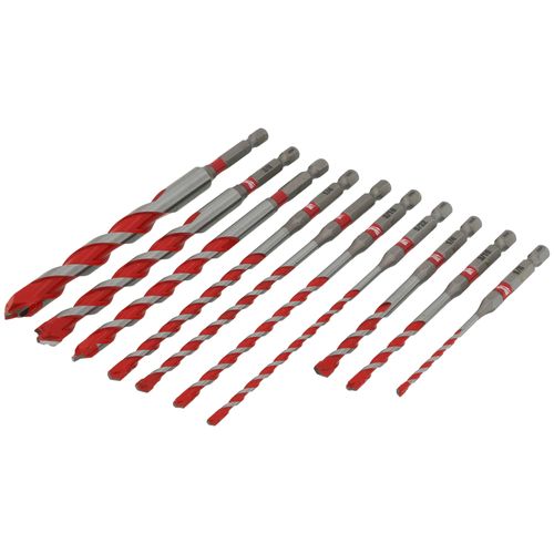 Main product image of 10 Piece Shockwave Impact Duty Carbide Hammer Drill Bit Kit