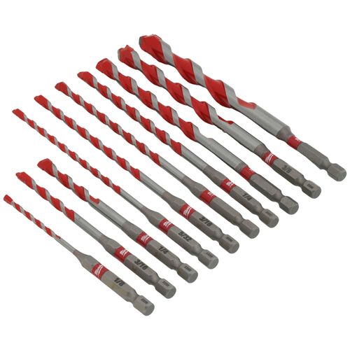 Main product image of 10 Piece Shockwave Impact Duty Carbide Hammer Drill Bit Kit