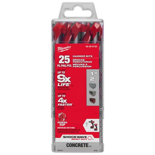 Main product image of 1/2" x 4" x 6" SHOCKWAVE Impact Duty Carbide Hammer Drill Bits with POWER TIP