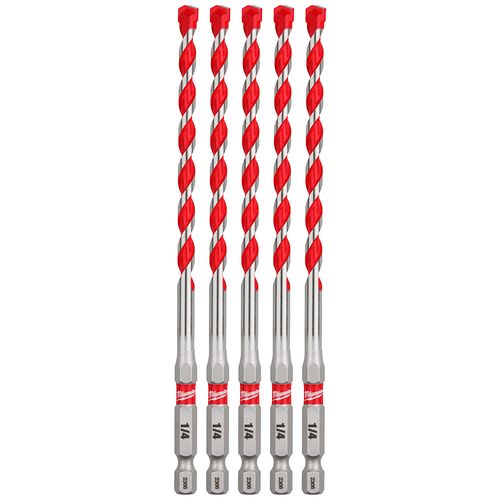 Main product image of 1/4" x 4" x 6" SHOCKWAVE Impact Duty Carbide Hammer Drill Bits (5 Pack)