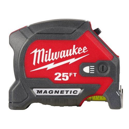 Main product image of 25 ft. Compact Wide Blade Magnetic Tape Measure w/ Rechargeable 100L Light
