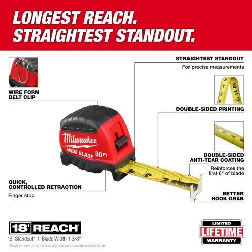 Main product image of 30' Wide Blade Tape Measure